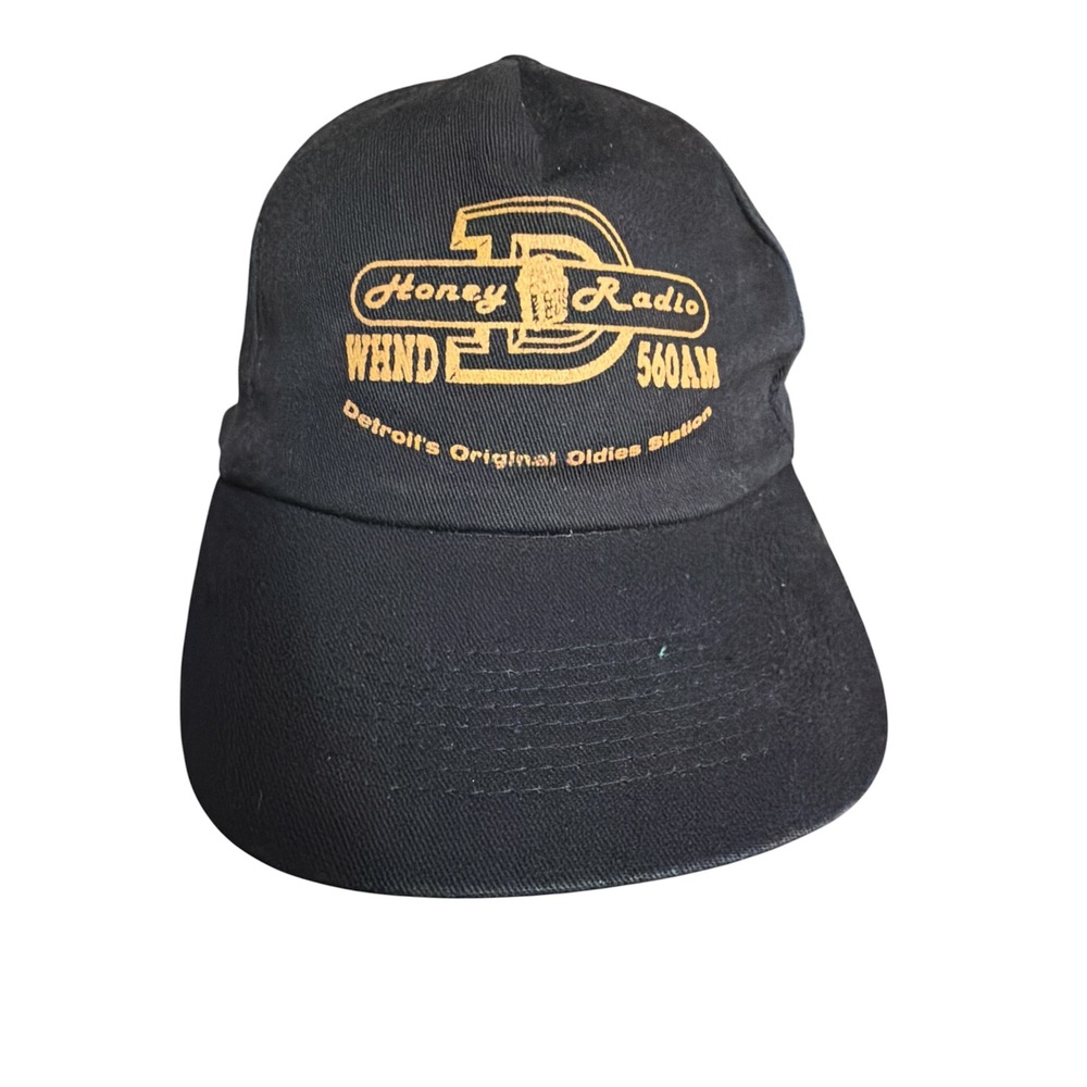 Vintage WHND 560 AM Honey Radio Detroit Oldies Station Snapback Hat Black KC
